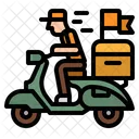 Delivery Scooter Bike Icon