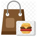 Delivery Bag Burger Commerce Icon