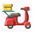 Delivery Bike Courier Icon