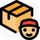 Delivery Box Courier Courier Man Delivery Boy Icon