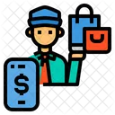 Shopping Delivery Smartphone Icon