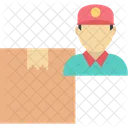 Delivery Boy Courier Service Postman Icon