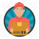 Rider Package Delivery Guy Icon