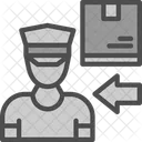 Delivery Boy Box Courier Icon