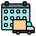 Delivery Date Delivery Truck Time And Date Icon