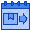 Delivery Box Shipping Service Appointment Calendar Date Icon