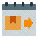 Delivery Box Shipping Service Appointment Calendar Date Icon