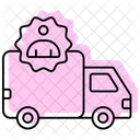 Delivery Driver Color Shadow Thinline Icon Icon