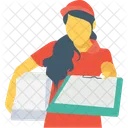 Delivery Girl Service Icon