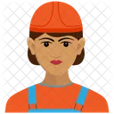 Delivery Girl Road Icon