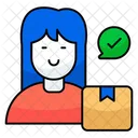 Delivery Girl Delivery Woman Courier Girl Icon