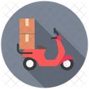 Delivery Moped Bike Icon