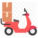 Delivery Moped Bike Icon