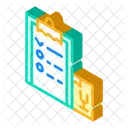 Delivering List Isometric Icon