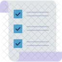 Paper Sheet Paper Checklist Icône
