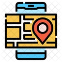 Delivery Map Tracking Icon