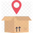 Cardboard Box Map Icon
