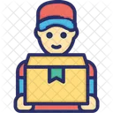Delivery Man Boy Courier Icon