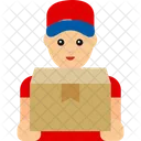 Delivery Man Boy Courier Icon