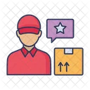 Delivery Man Box Package Icon