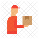 Delivery Man Courier Shipping Icon