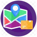 Delivery Location Delivery Map Logistic Map Icon