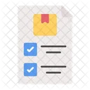 Box Delivery Checklist Delivery Documents Icon