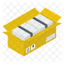Delivery Packaging Open Cardboard Package Filling Icon