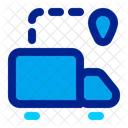 Delivery Route Navigation Maps Icon