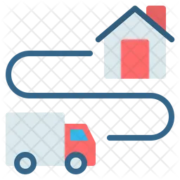 Delivery Route  Icon