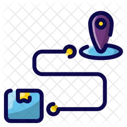Delivery Route  Icon