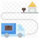 Delivery Route  Icon