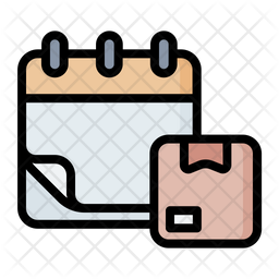 Delivery Schedule Icon - Download in Colored Outline Style