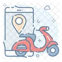 Online Scooter Online Bike Online Transport Icon