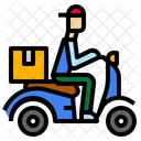 Courier Deliveryscooter Express Icon