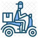 Courier Deliveryscooter Express Icon
