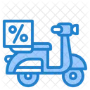 Delivery Scooter Motorcycle Delivery Icon