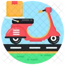 Delivery Vehicle Delivery Scooter Delivery Motorcycle Icon