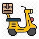 Delivery Scooter Box Icon