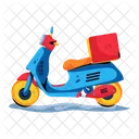 Delivery Scooter Vespa Scooter Moped Delivery Icon