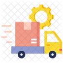 Delivery Service Truck Product Icono