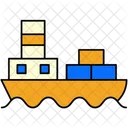 Cruise Ship Water Cargo Logistics Icon