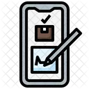 Smartphone Signing Delivery Icon
