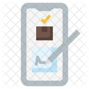 Smartphone Signing Delivery Icon