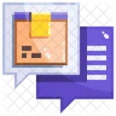 Chatting Delivery Support Logistics Delivery Icon