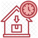 Time Tracking House Icon