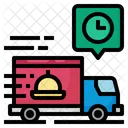 Delivery Time Delivery Truck Food Icon