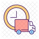 Delivery Time Clock Truck Icon