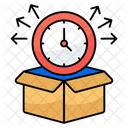 Delivery Time On Time Delivery Parcel Icon