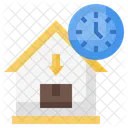 Time Tracking House Icon